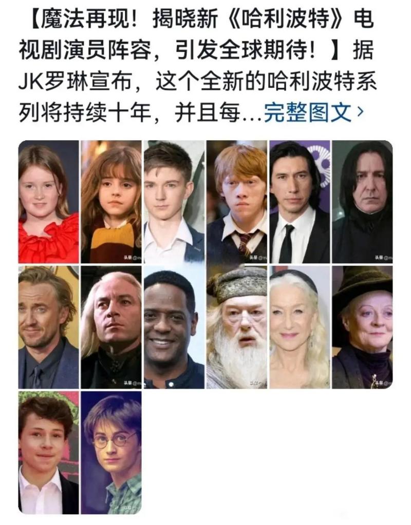 剧版哈利波特官宣,剧版哈利波特官宣主演阵容